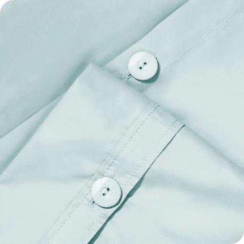 Bare Home 100% Organic Cotton Duvet Cover Set - Crisp Percale Weave - Lightweight & Breathable - Winter Blue, Twin/Twin XL