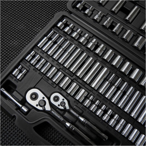 123 Piece Metric/SAE Socket Set, for 1/4" and 3/8" Drive