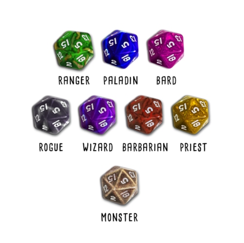 THE NOBLE ARTIST  Hero Master: 8 Class Themed Dice