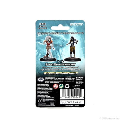 WizKids Games Dungeons & Dragons Nolzur's Marvelous Unpainted Miniatures: Drowned Assassin & Drowned Ascetic Unpainted Miniature