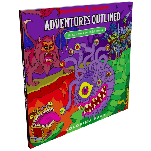 Dungeons & Dragon's Colouring Book Adventures Outlined Illustrations