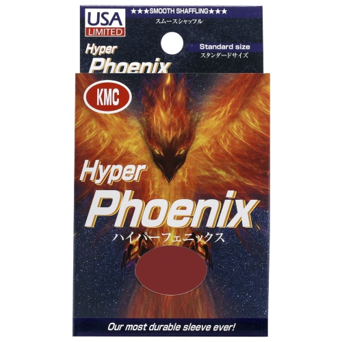 KMC – pochettes pour cartes de taille standard Hyper Phoenix : Paquet de 100 pochettes « rouge »