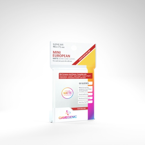 Matte Board Game Sleeves - Mini European 50 Sleeves per pack