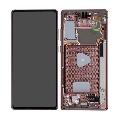 ESOURCE PARTS  Refurbished (Excellent) - Oled Display Touch Screen Digitizer Assembly+Frame for Samsung Galaxy Note 20 5G (Sm-N981W) -Mystic Bronze