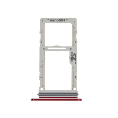 Replacement Nano Sim Card + Micro SD Card Tray For LG Velvet - Red