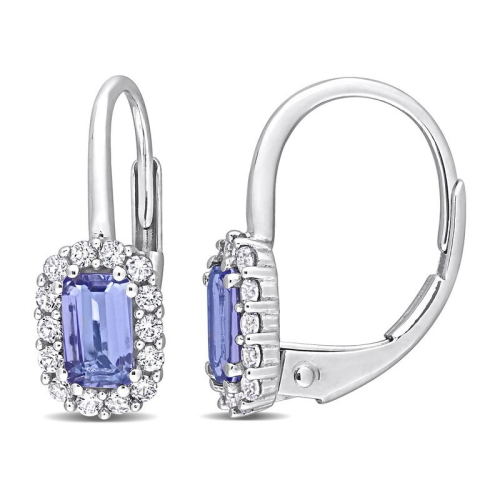 sapphire lever back earrings