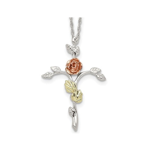 Floral cross sale necklace