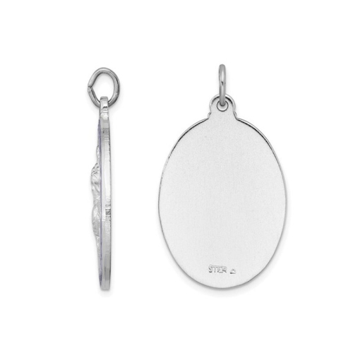 Saint Christopher Protection Medal Pendant Collier en argent sterling