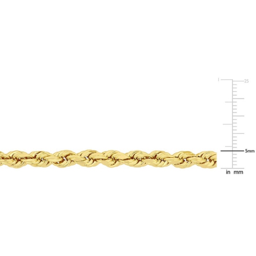 14k Yellow Gold Rope Chain Necklace