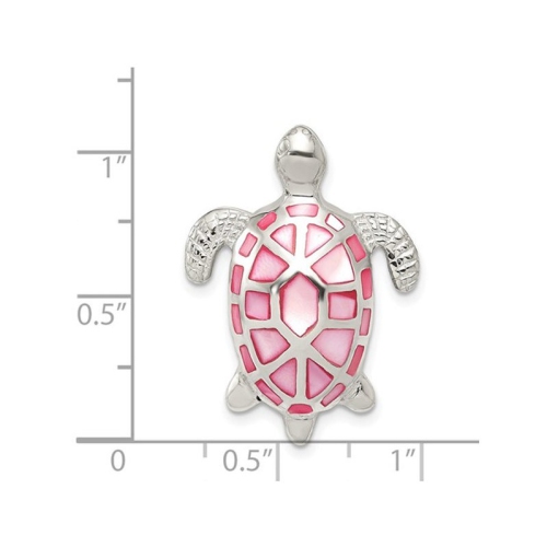 Collier pendentif rose m?¿re de Perle Turtle en argent sterling avec cha?«ne