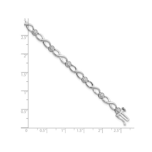 1/2 Carat Lab-Grown Diamond Infinity Bracelet in 14K White Gold