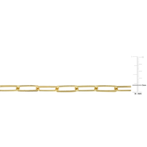 Diamond-Cut Paperclip Chain Necklace in 18K Yellow Gold Plated Sterling Silver