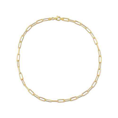 Diamond-Cut Paperclip Chain Necklace in 18K Yellow Gold Plated Sterling Silver