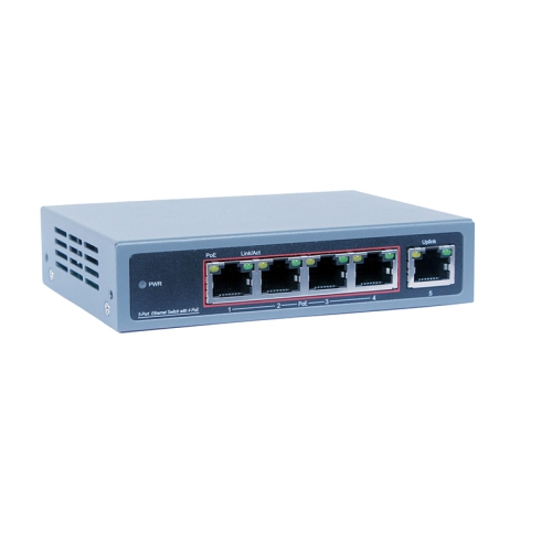 Speedex 5 RJ-45 10/100/1000M ports with 4 POE Ports /UL listed 60W power adapter