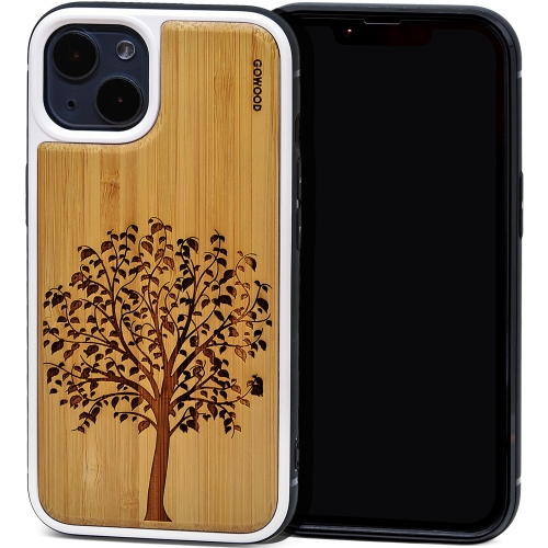 Bamboo wood phone case for iPhone 13 Mini with tree print Best Buy Canada