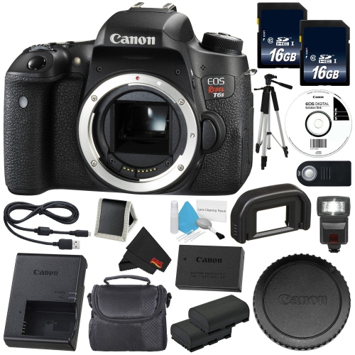 6Ave Canon EOS Rebel T6s DSLR Camera (Body Only) (0020C001) Value Bundle- International Version (No Warranty)