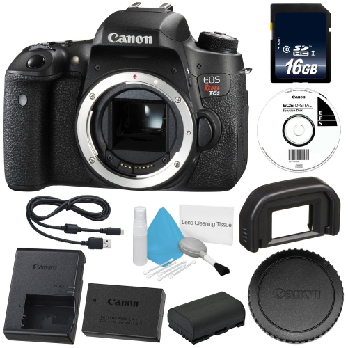 6Ave Canon EOS Rebel T6s DSLR Camera (Body Only) (0020C001) Standard Bundle- International Version (No Warranty)