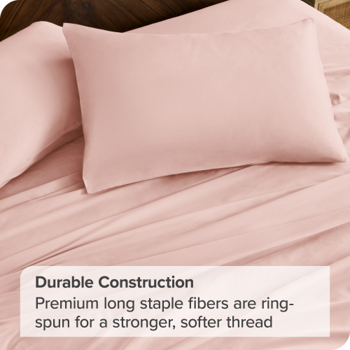Bare Home 100% Organic Cotton Sheet Set - Crisp Percale Weave - Lightweight & Breathable