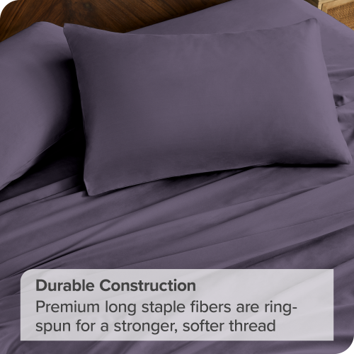Bare Home 100% Organic Cotton Sheet Set - Crisp Percale Weave - Lightweight & Breathable