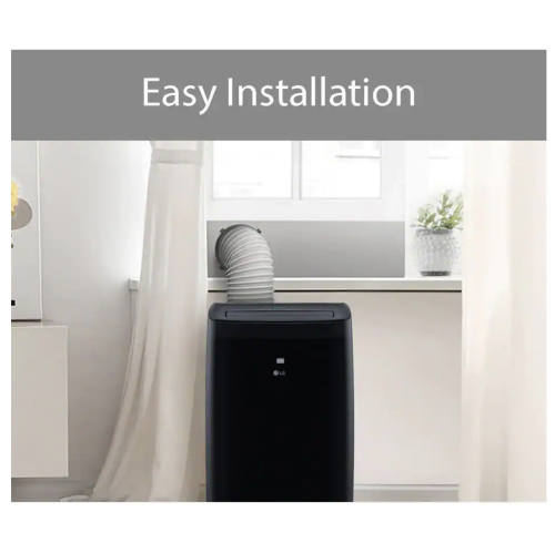 LG 12,000 BTU 115-Volt Portable Air Conditioner Cools 450 Sq Ft with Dehumidifier Function, Wi-Fi Enabled (LP1021BSSM)