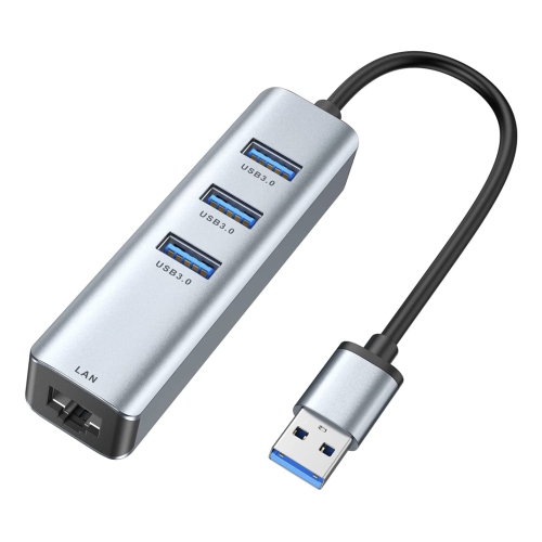 NIERBO  USB 3.0 to Ethernet Adapter, 3-Port USB 3.0 Hub w Rj45 10/100/1000 Gigabit Ethernet Adapter Support Windows 10, 8.1, Mac Os, Surface Pro