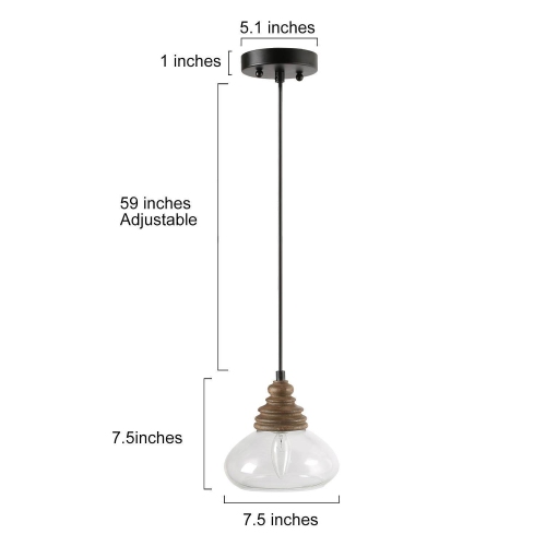 Modern 1-Light Single Pendant