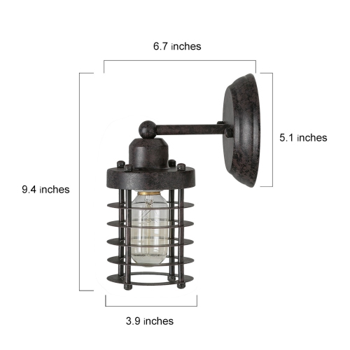 Industrial 1-Light Single Cylinder Indoor Wall Sconce
