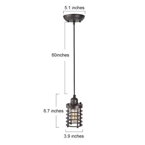 Industrial 1-Light Single Indoor Pendant