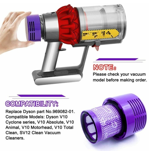 Filtre d’aspirateur pour tous les V10 Absolute Animal SV12 de Dyson