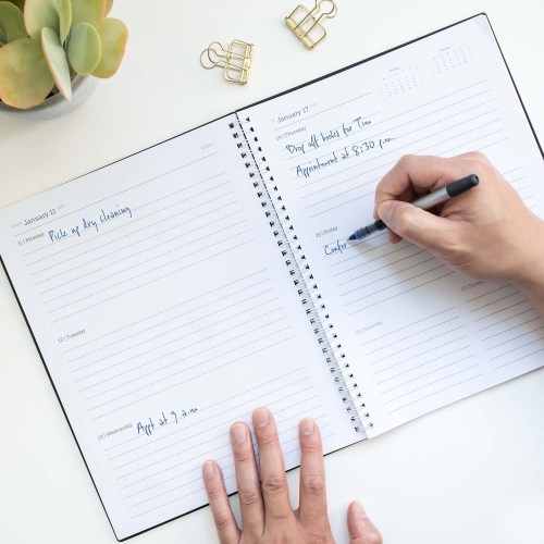 WallDeca – Agenda hebdomadaire annuel 2023, format de papier A4, hebdomadaire et mensuel, du 2023 janvier au 2023 décembre | Couverture flexible,