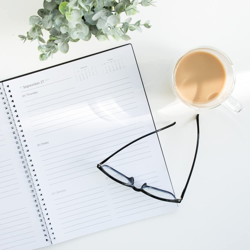 WallDeca – Agenda hebdomadaire annuel 2023, format de papier A4, hebdomadaire et mensuel, du 2023 janvier au 2023 décembre | Couverture flexible,