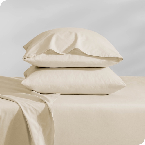 Bare Home 100% Organic Cotton Pillowcase Set - Crisp Percale Weave - Lightweight & Breathable - Set of 2