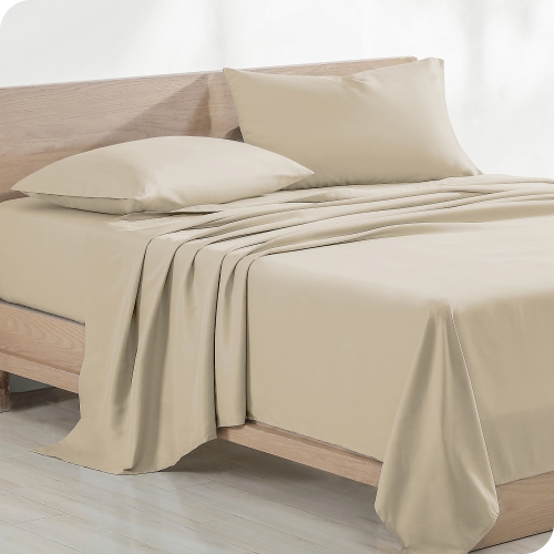 Bare Home 100% Organic Cotton Pillowcase Set - Crisp Percale Weave - Lightweight & Breathable - Set of 2