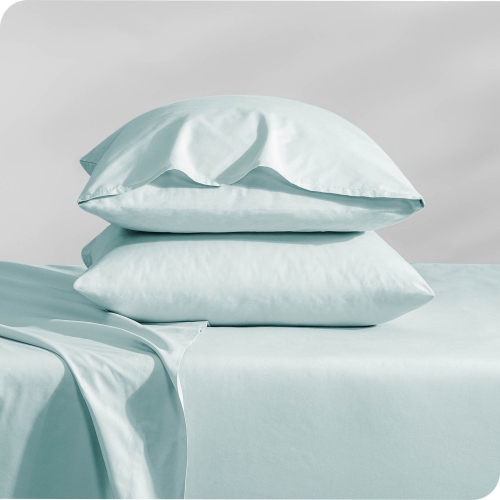 Bare Home 100% Organic Cotton Pillowcase Set - Crisp Percale Weave - Lightweight & Breathable - Set of 2