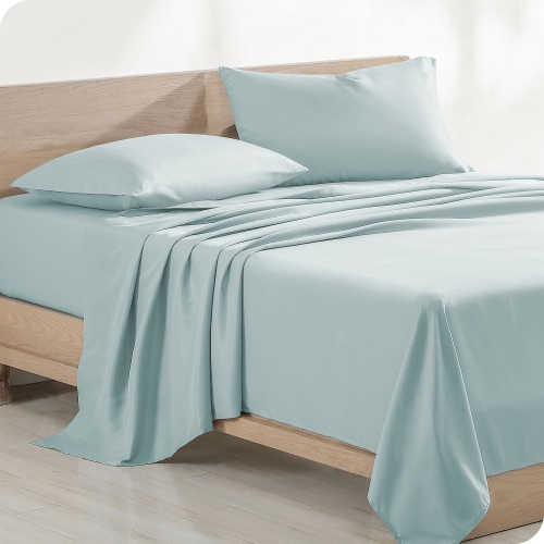 Bare Home 100% Organic Cotton Pillowcase Set - Crisp Percale Weave - Lightweight & Breathable - Set of 2