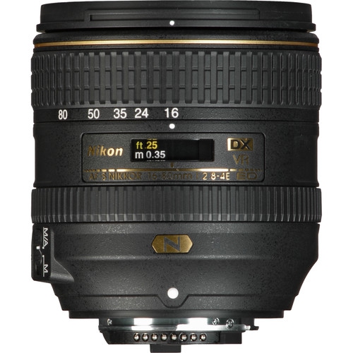 Nikon AF-S DX NIKKOR 16-80mm f/2.8-4E ED VR Lens with Cleaning Kit