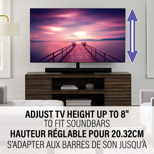 Sanus Systems Table Top TV Stand with 40" - 86" Swivel TV Mount - Black