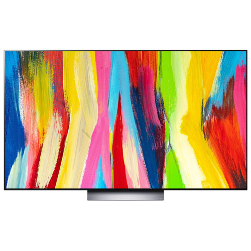 LG 65" 4K UHD HDR OLED webOS Evo ThinQ AI Smart TV (OLED65C2PUA) - 2022 - Dark Titan Silver