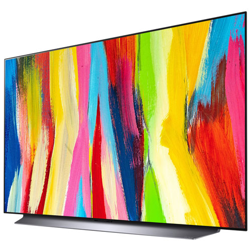 LG 48" 4K UHD HDR OLED webOS Evo ThinQ AI Smart TV (OLED48C2PUA) - 2022 - Dark Titan Silver