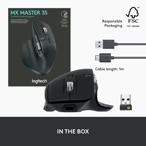 Logitech MX Master 3S Wireless Darkfield Mouse - Black | Best Buy
