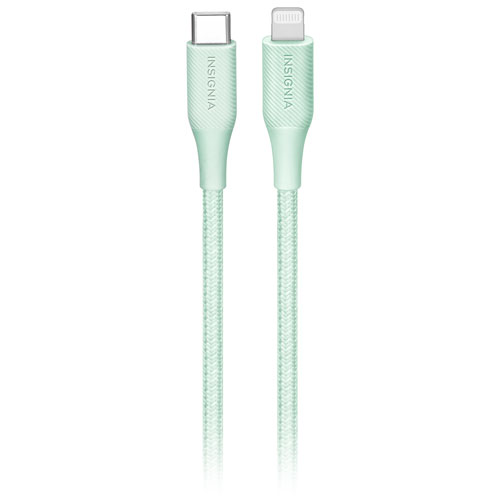 Insignia 1.2m (3.9 ft.) USB-C to Lightning Cable (NS-MCLC4GR23-C) - Light Green