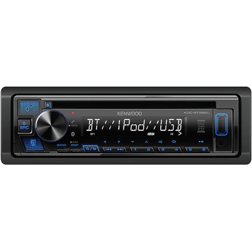 Kenwood KDC-BT282U - Multimedia Receiver with CD Player, Bluetooth 4.2, For Car, Black