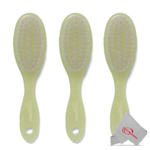 3 brosses pour bébé Pro de Conair très douces pour les petites têtes - Jaune