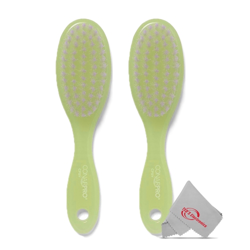 Brosse pour bébé 2x Pro de Conair très douce pour les petites têtes - Jaune