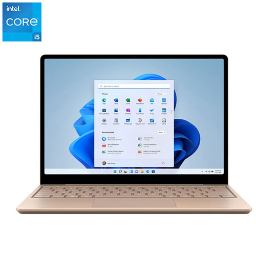 Microsoft Surface Laptop Go 2 12.4" Touchscreen Laptop - Sandstone (Intel i5-1135G7/256GB SSD/8GB RAM) -Fr