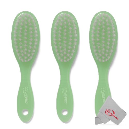 3 brosses pour bébé Pro de Conair très douces pour les petites têtes - Vert