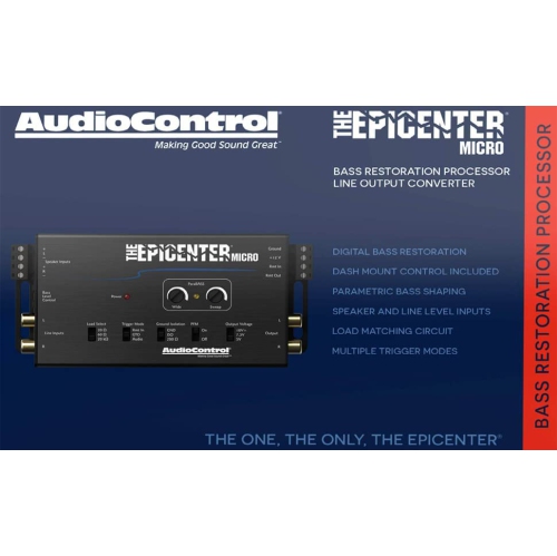 AudioControl The Epicenter Micro Bass Restoration Processor & Line Output Converter w/ACR-4 Remote Included