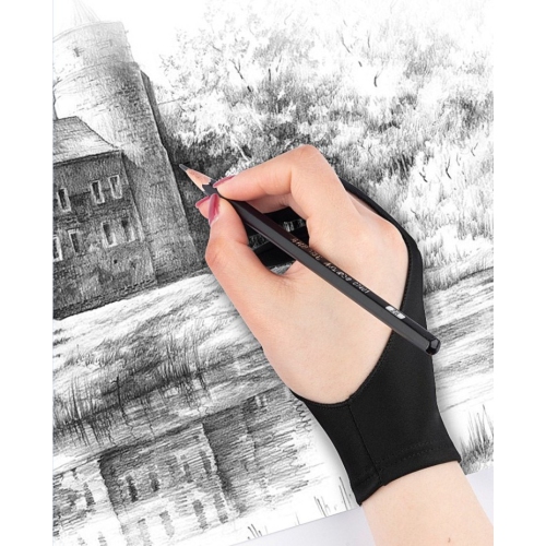navor Artist Gloves, High Elasticity Glove with Two Fingers for Sketching, Graphics iPad Drawing for Right/Left Hand