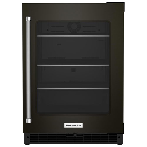 KitchenAid Undercounter 5.2 Cu. Ft. Freestanding Bar Fridge - Black Stainless Steel