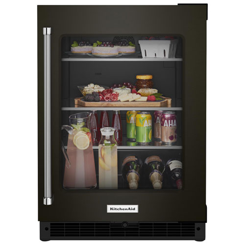 KitchenAid Undercounter 5.2 Cu. Ft. Freestanding Bar Fridge - Black Stainless Steel